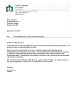 Sarnia Lambton Home Builders Association Reference Letter
