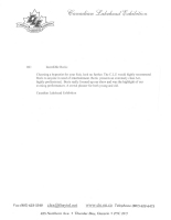 Canadian Lakehead Exhibition Reference Letter