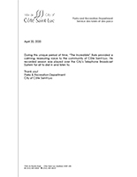 Cote St. Luc Reference Letter